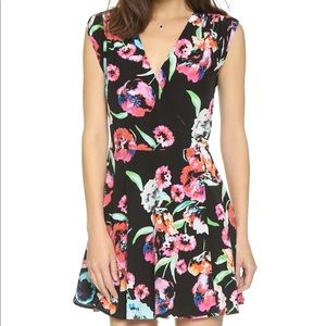 Yumi Kim Black Floral Wrap Dress